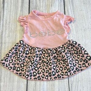 Bebe Pink Leopard Dog Dress
